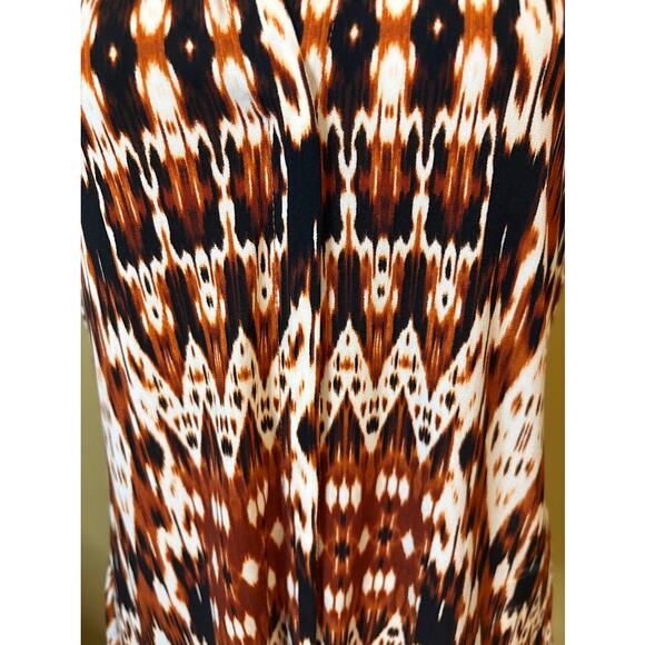 Calvin Klein Sleeveless V-Neck Blouse Aztec Print Size Medium - Picture 2 of 7
